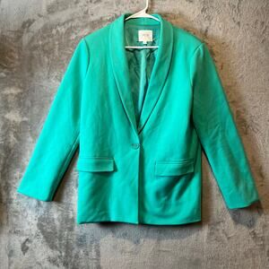 Grey Lab Bright Orange Blazer Bold Statement Piece Power Suit Minimalist Chic XL